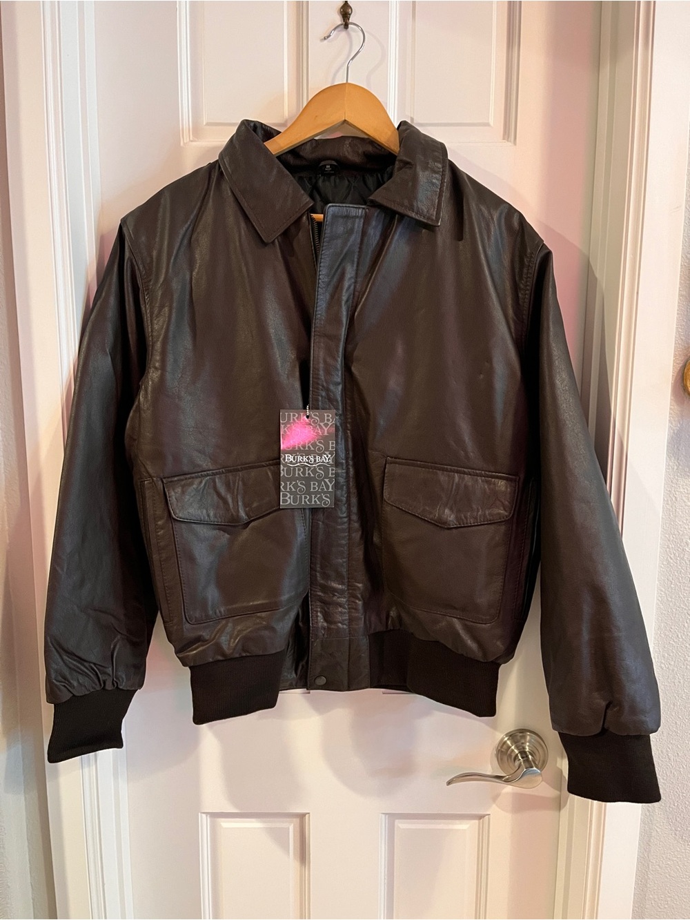 NWT Burks Bay Men’s Dark Brown Leather Jacket